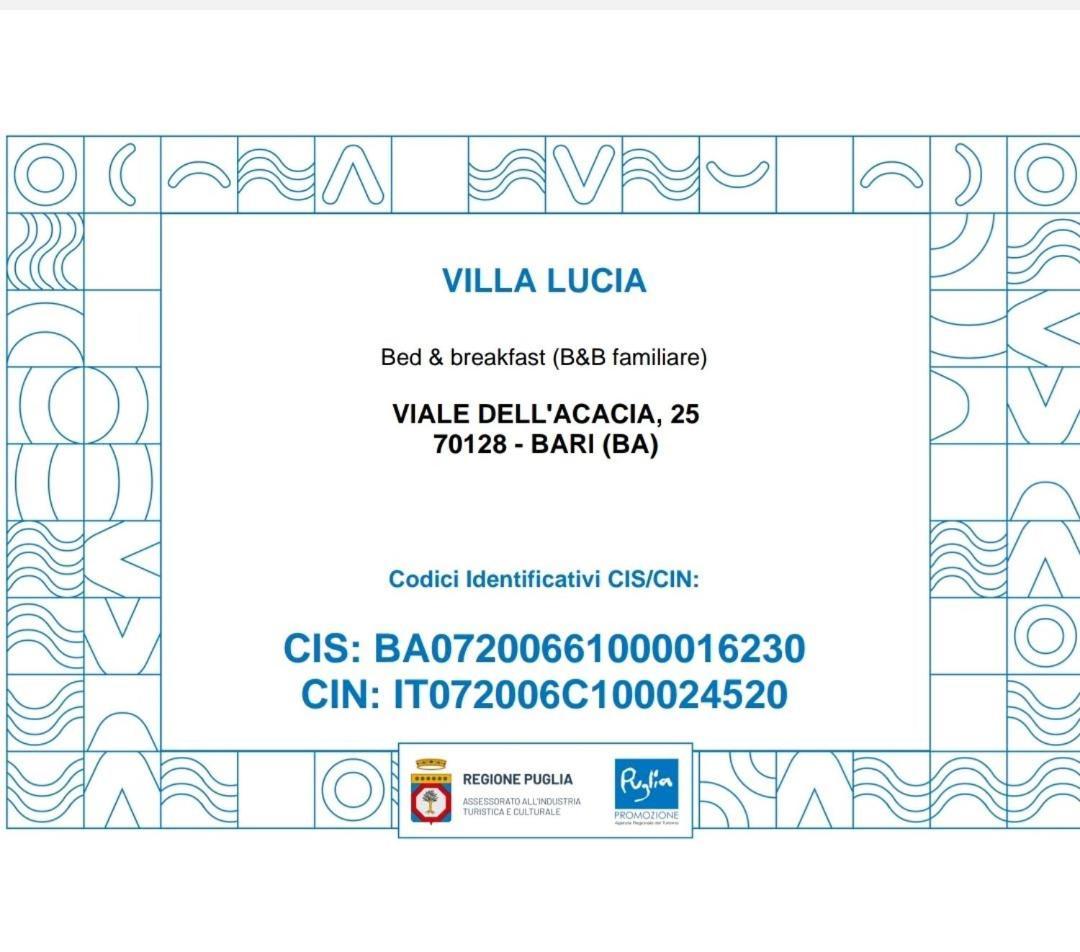 B&B Villa Lucia Bari Eksteriør billede